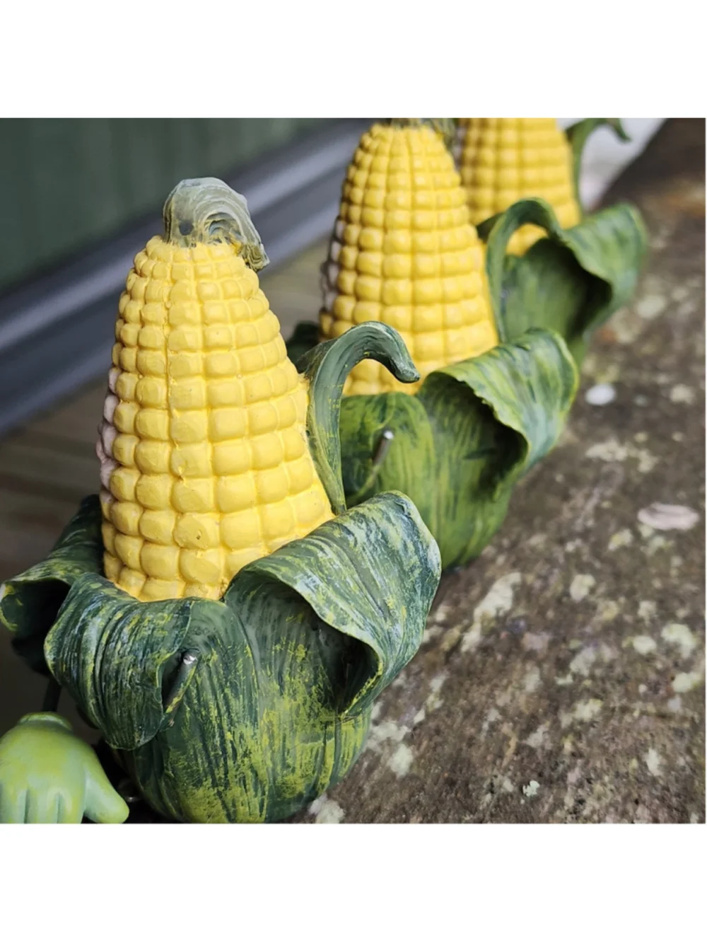 Vintage Anthropomorphic Corn on the Cob Resin Shelf Sitters - Set of 3 Whimsical